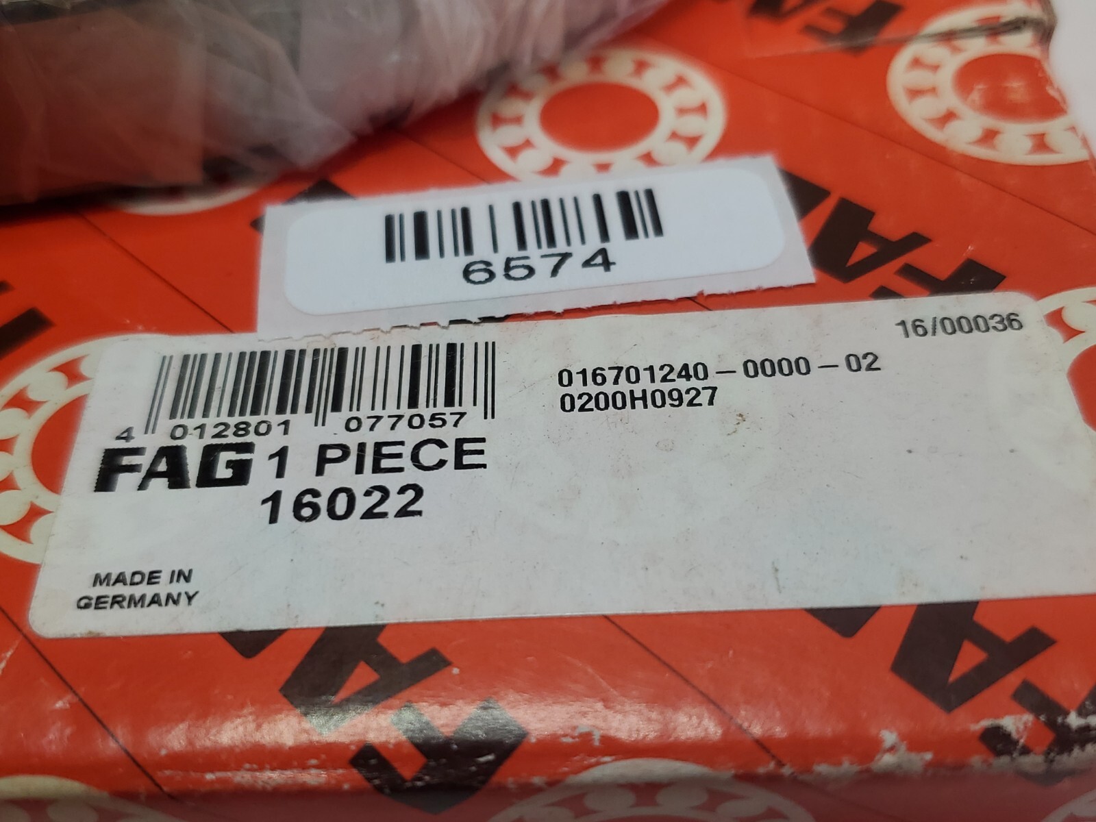 16022 H282 0200 16022-C3 – FAG 110 X 170 X 19 NEW! We Ship Today