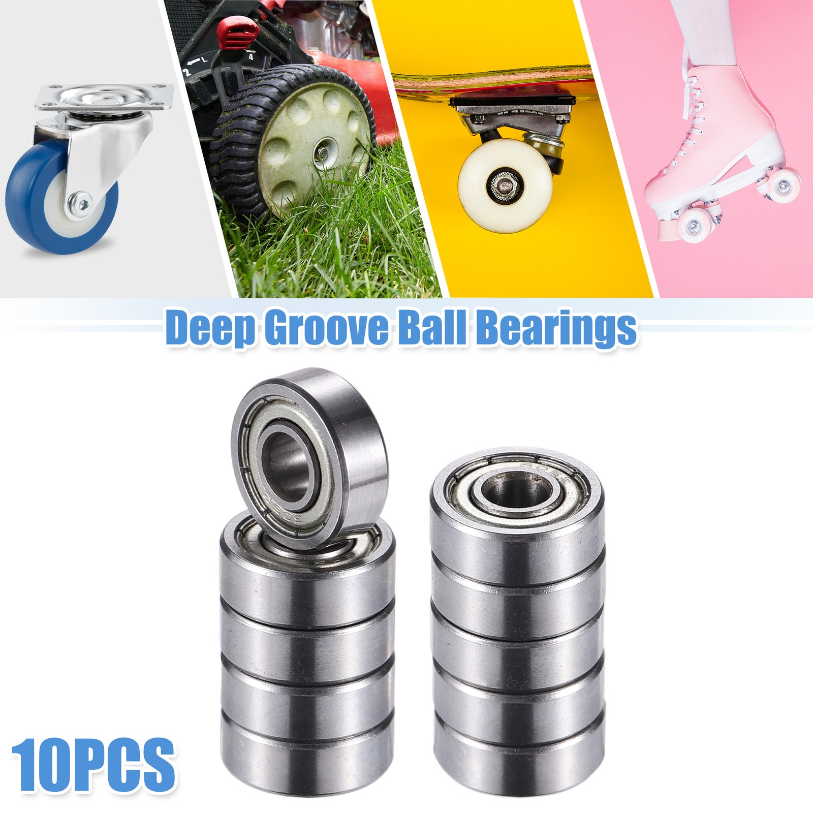 10pcs 605ZZ 5x14x5mm Double Metal Shield Single Row Deep Groove Ball Bearings