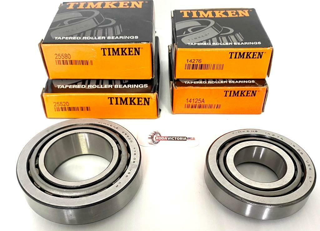 25580 25520 14125A 14276 TIMKEN Bearing Replacement Set for 7000-lb TrailerAxle