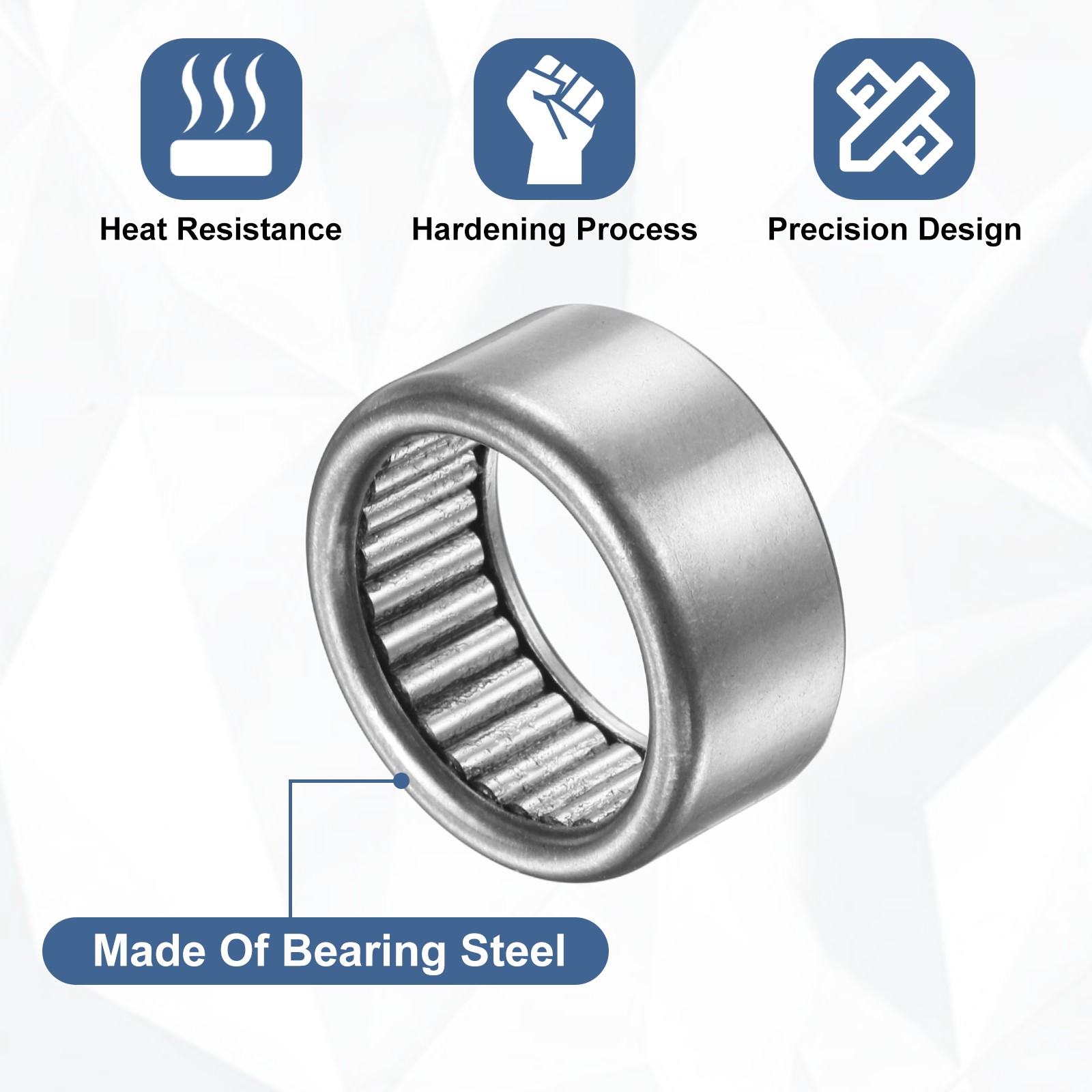 4pcs B138 Needle Roller Bearings 13/16″ x 1-1/16″ x 1/2″ Chrome Steel Open End
