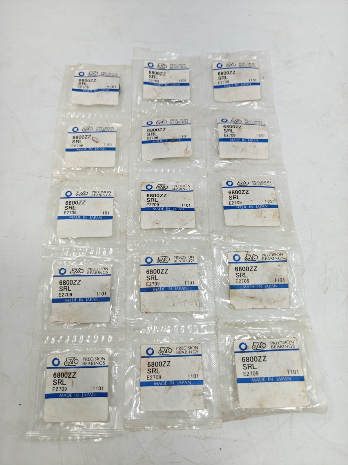 (15Pcs) 6800ZZ EZO Deep Groove Ball Bearing EZO 6800 ZZ / 61800 ZZ 10x19x5mm