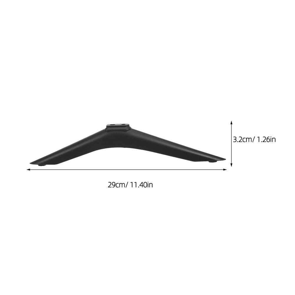 2Pcs Black Reusable Plastic TV Stand Replacement Legs for Home TV Pedestal Base