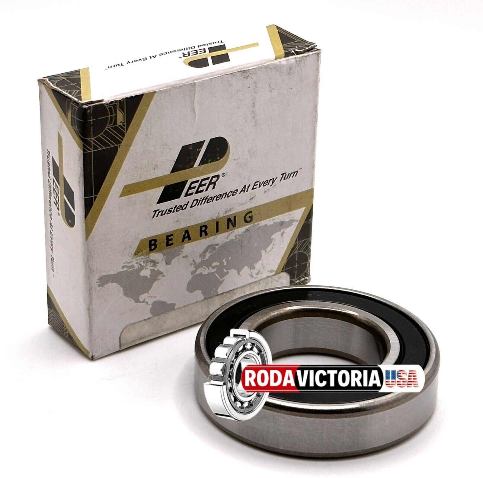 PEER 6306 2RS C3 DEEP GROOVE BALL BEARING, RUBBER SEALED 30x72x19mm