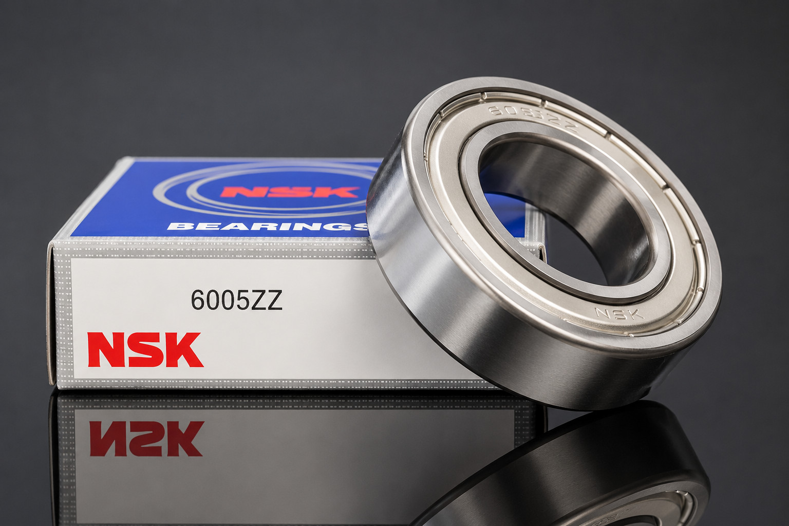 NSK 6005 ZZ CM Deep Groove Ball Bearing Metal Shield 25x47x12