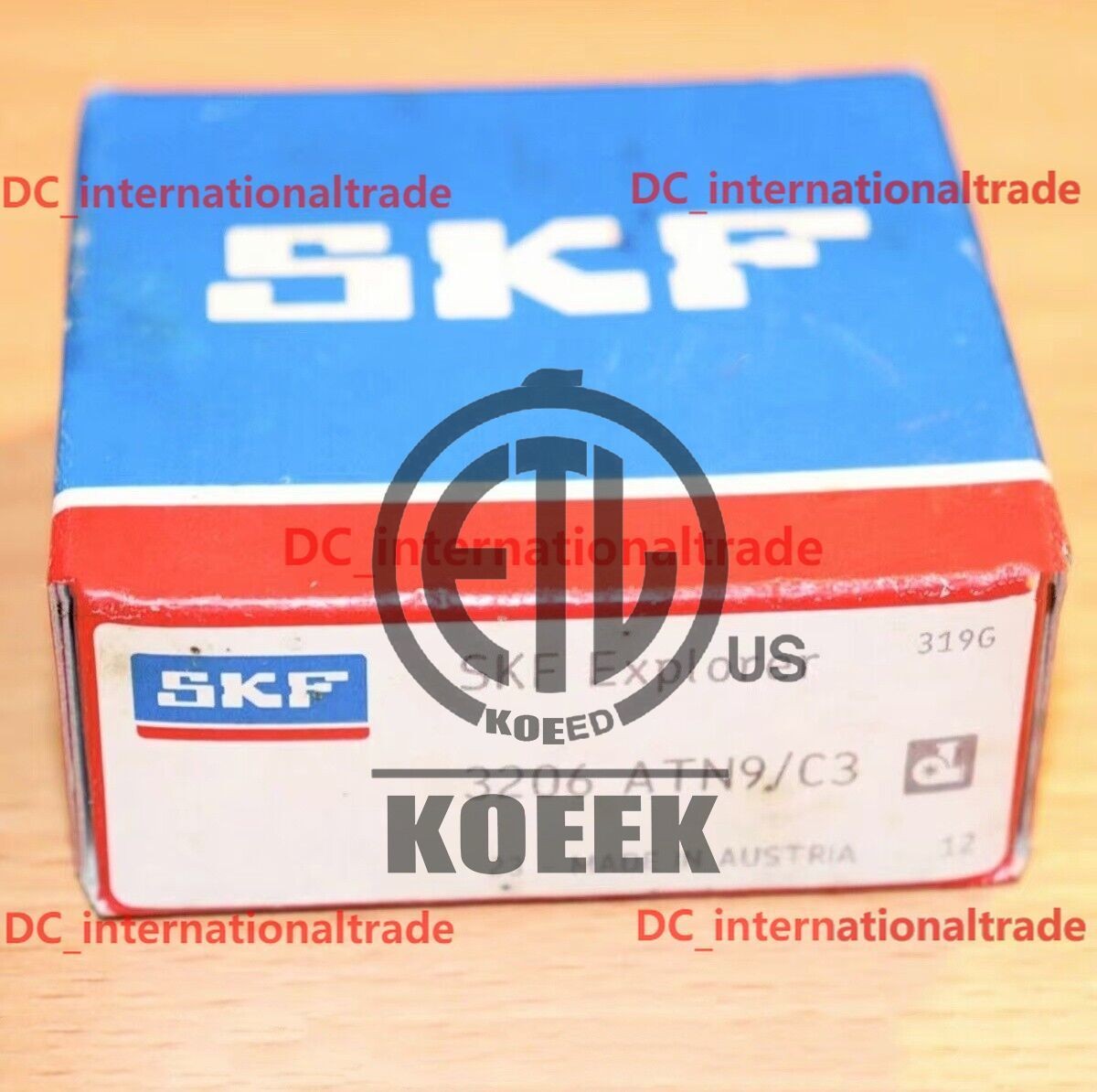 NEW SKF 3206 ATN9/C3 double row angular contact ball bearing 1PCS #DC