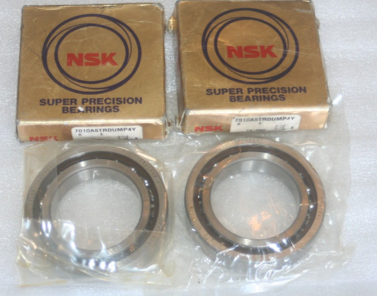 (Set of 2) NSK 7010 A5TRDUMP4Y Super Precision Angular Contact Bearings * NEW *