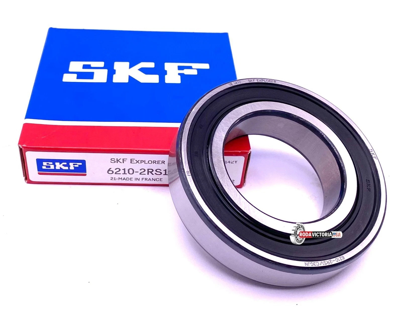SKF 6210 2RS1 C3 GJN Deep Groove Ball Bearing, Rubber Sealed 50x90x20 mm