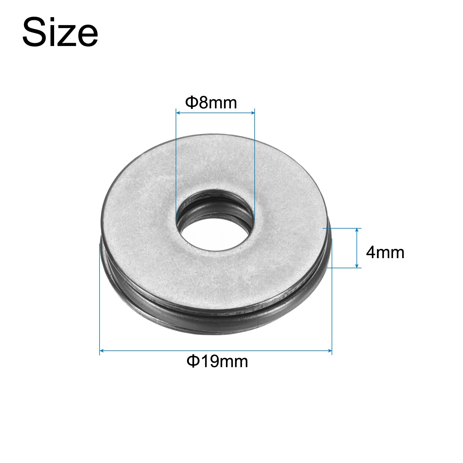 5 Sets AXK0819+2AS Thrust Needle Roller Bearings 8x19x4mm, P5 (ABEC 5)