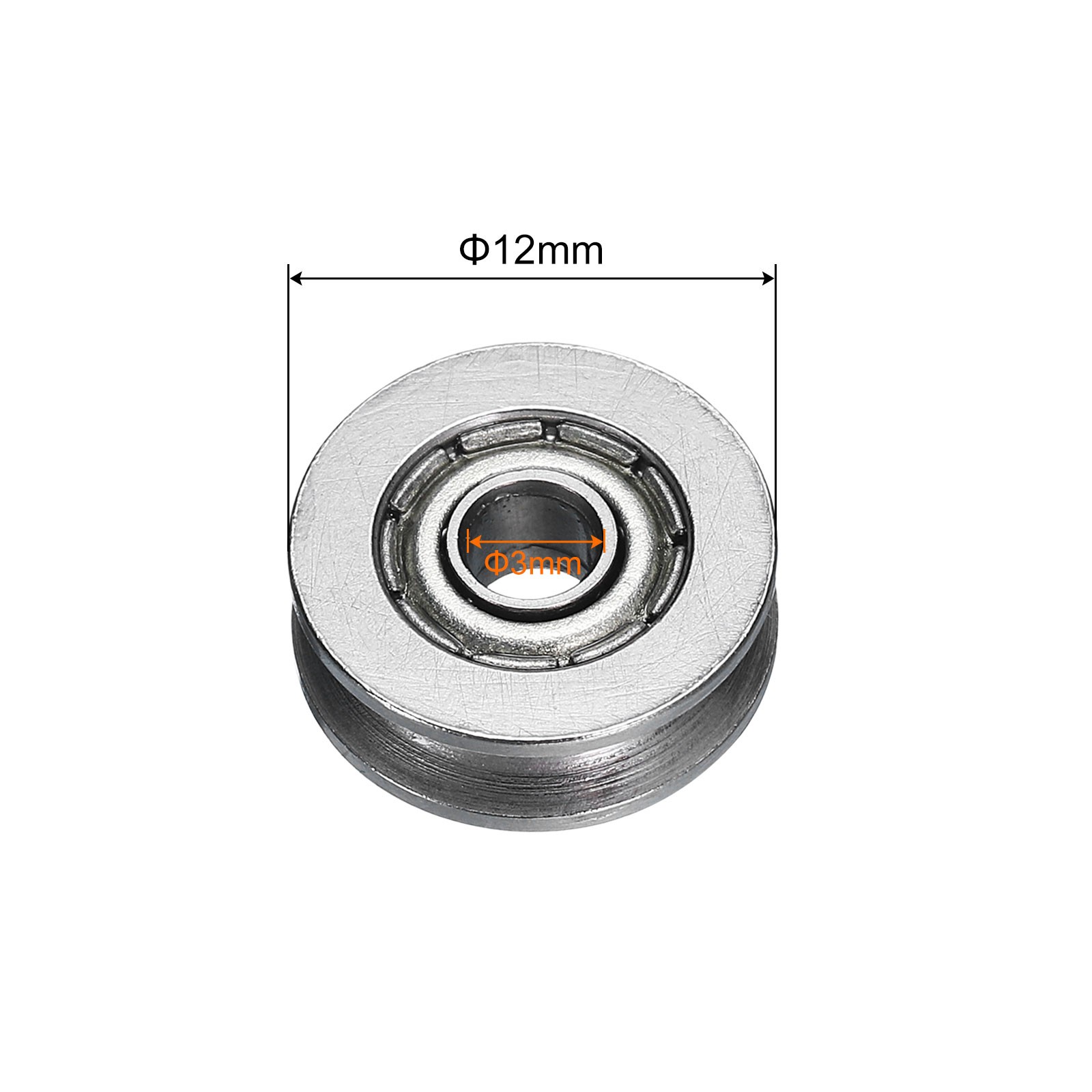 20pcs V623ZZ V Groove Guide Pulley Bearing 3x12x4mm Rail Ball Bearing Wheel