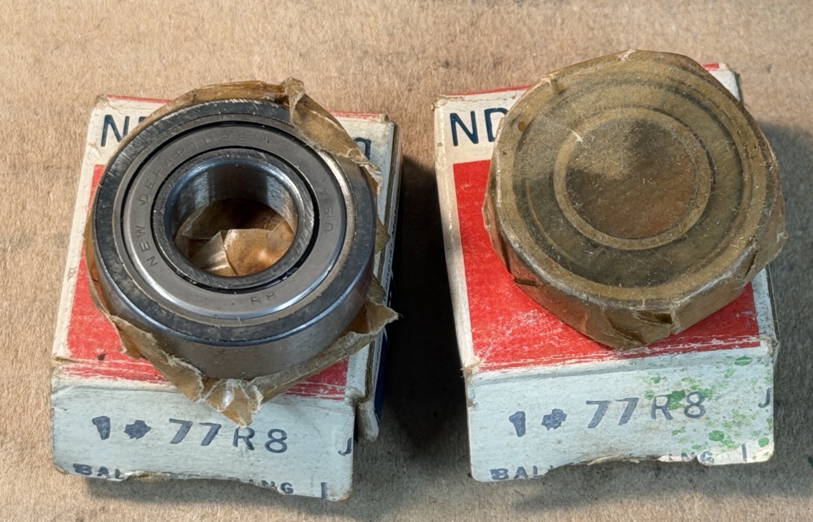 2 NDH 77R8 BALL BEARINGS W/ Steel Shields 1/2” X 1-1/8” X 5/16” DELCO 77R8 NOS