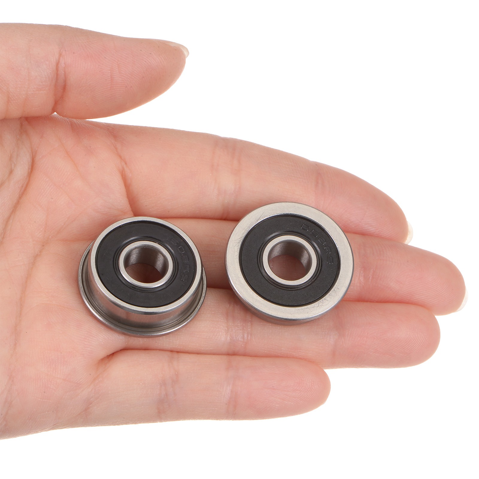 F608-2RS Flanged Ball Bearing 8x22x7mm Double Sealed, 10pcs