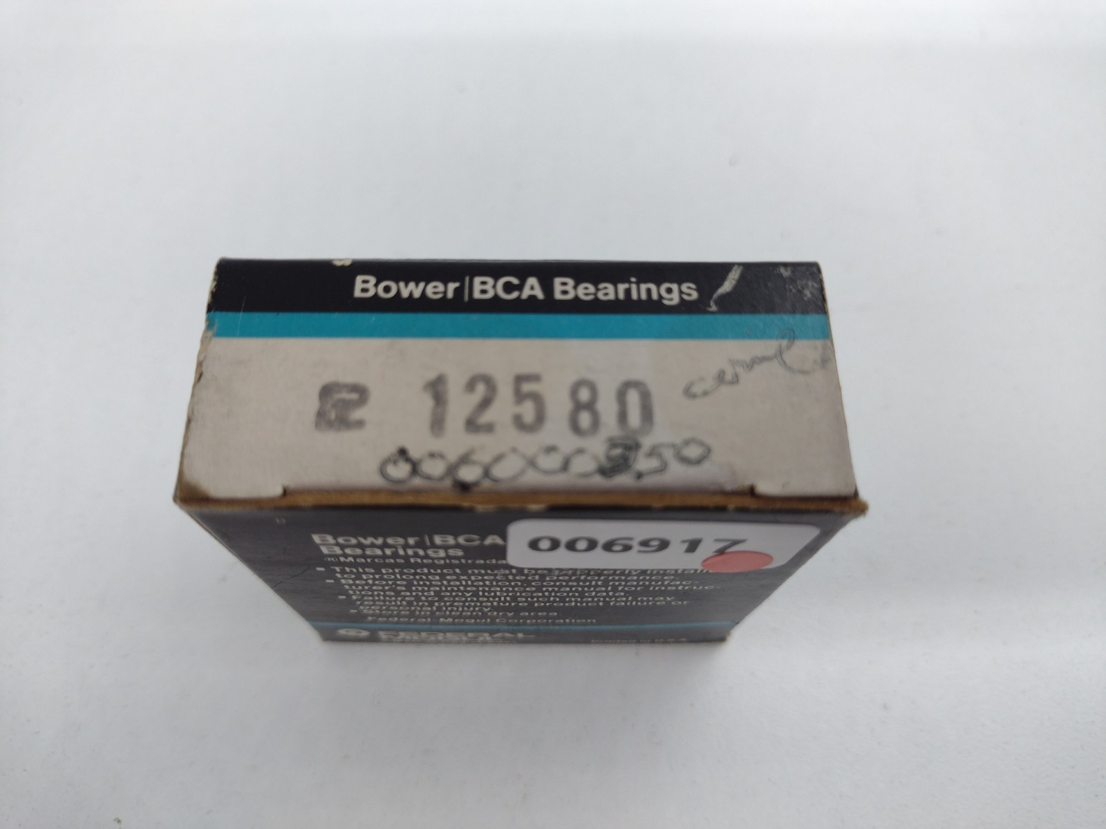 *** Bower/BCA 12580 Tapered Roller Bearing Cone 0.8125-inch Bore