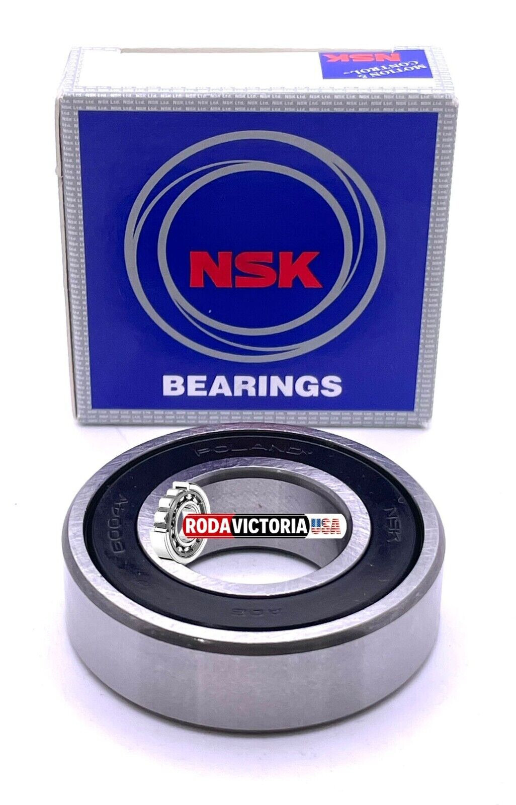 NSK 6004 VVCM Deep Groove Radial Ball Bearing, Rubber Sealed 20x42x12 mm