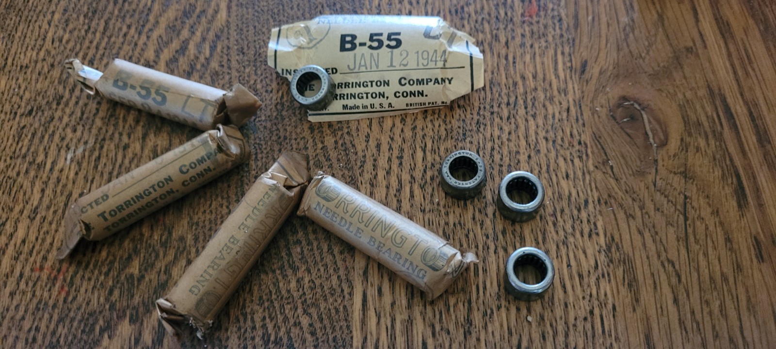 Lot of 5 Torrington B-55 Aircraft AIRFRAME Needle Roller Bearing NOS