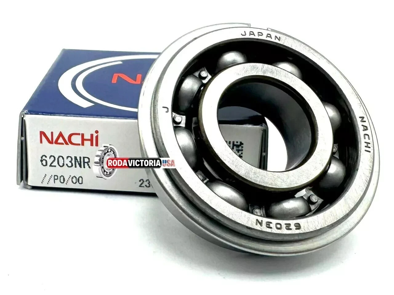 NACHI 6203 NR BALL BEARING, OPEN TYPE, NO SEALS 17x40x12 mm