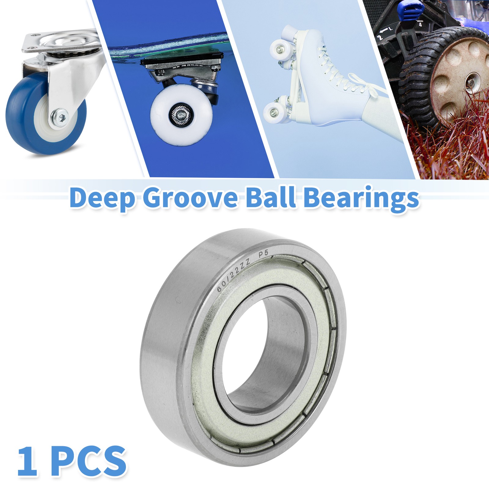 60/22ZZ Deep Groove Ball Bearings P5 22x44x12mm 1 Pc Scooter Skateboard Wheel