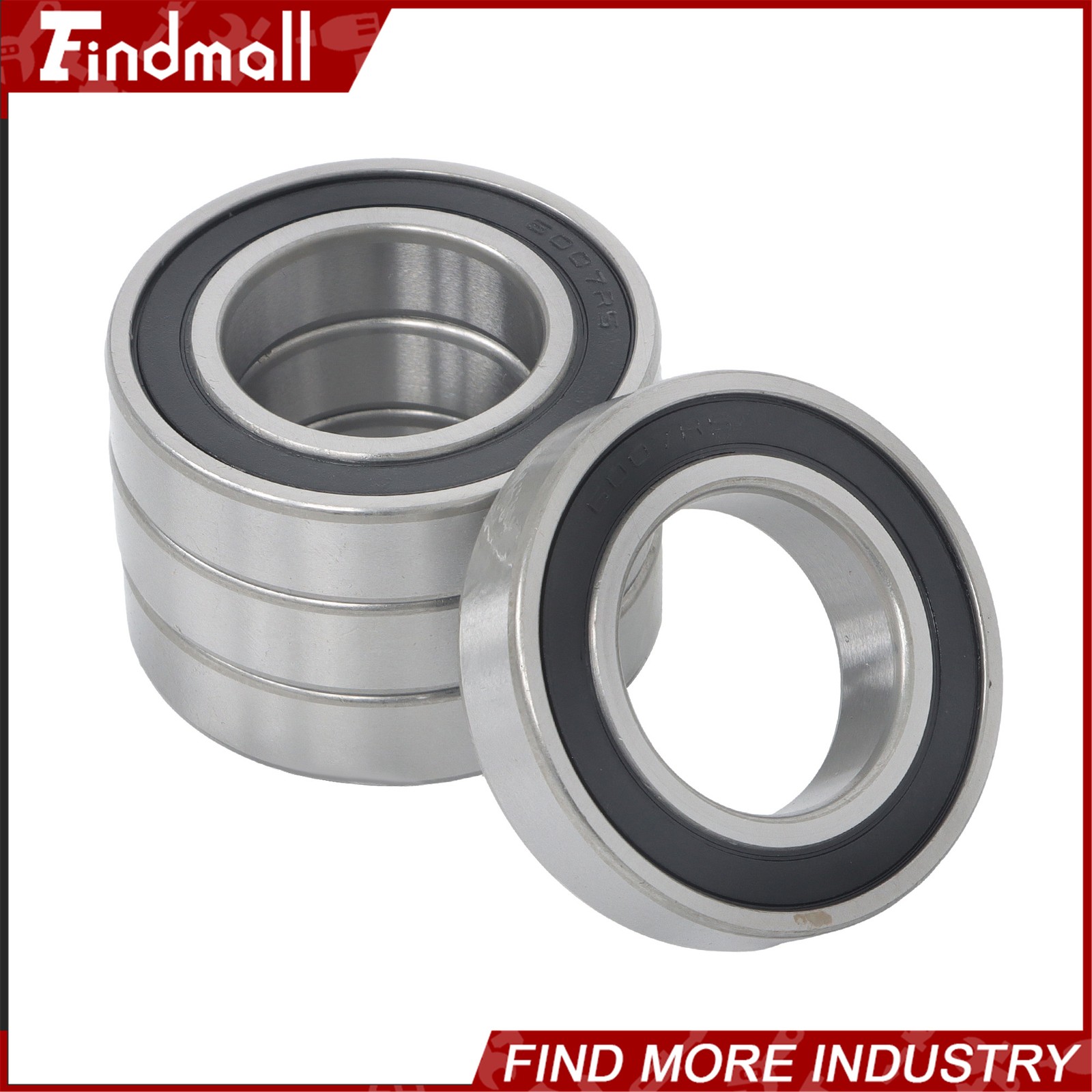 Findmall 6007-2RS Deep Groove Bearings 10Pack 35x62x14mm Rubber Sealed Set