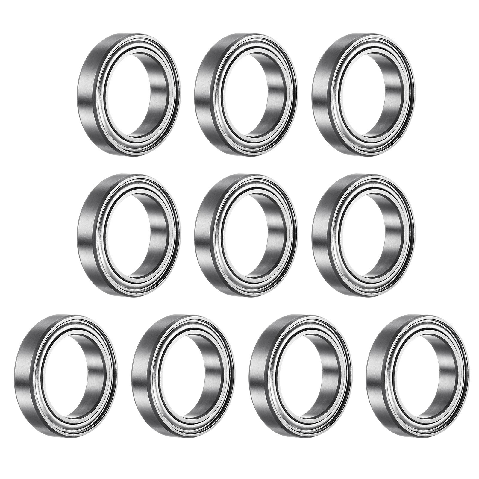 10pcs 6701ZZ Deep Groove Ball Bearings, Chrome Steel Z2 Bearing 12x18x4mm