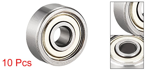 10pcs 624ZZ Deep Groove Ball Bearing Double Shield Carbon Steel