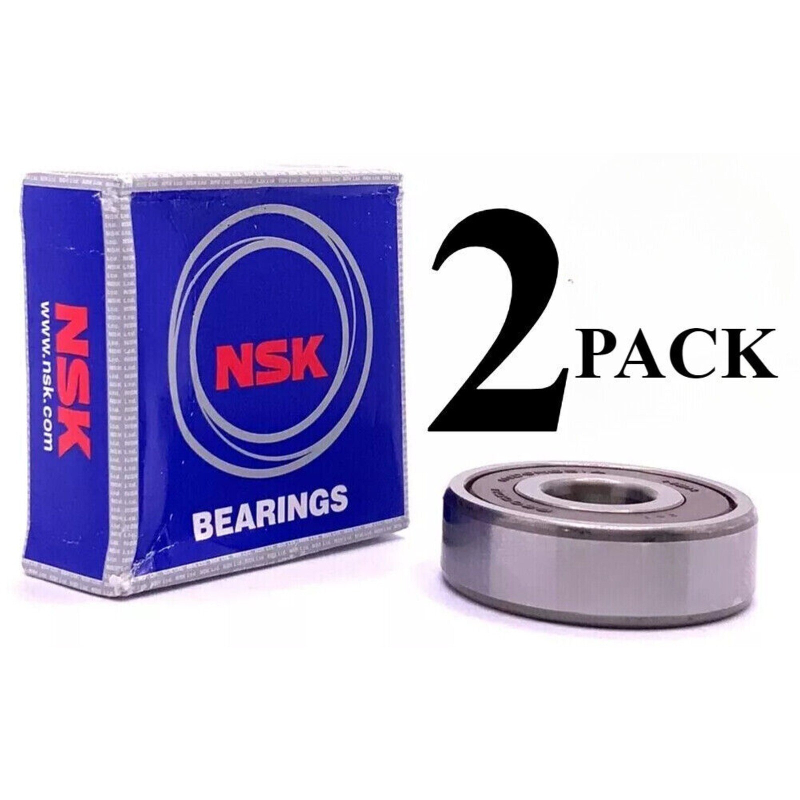 NEW NSK 6203 2RS C3 2 PACK Deep Groove Ball Bearing 17x40x12 Mm Free Shipping