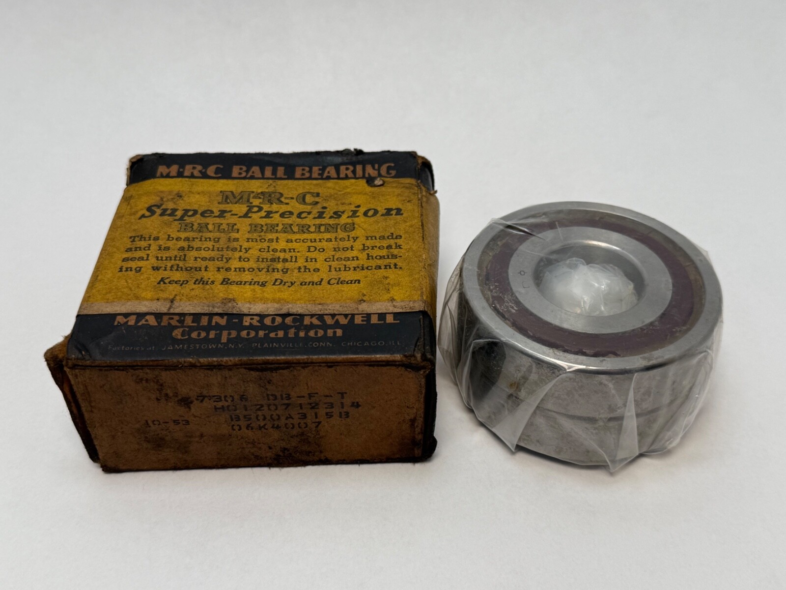 MRC 7306DBFT Angular Contact Bearing 7306-DB-F-T 7306D 30x72x19 mm