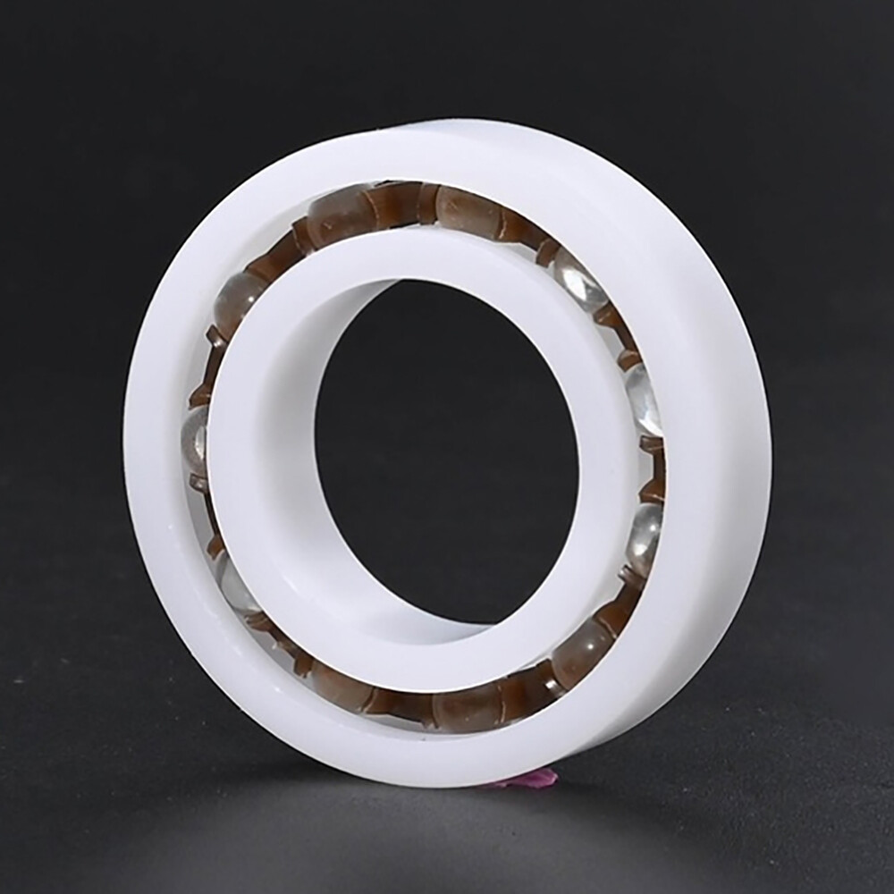 POM Plastic Bearing Glass Ball / Deep Groove Ball Bearings Various Sizes