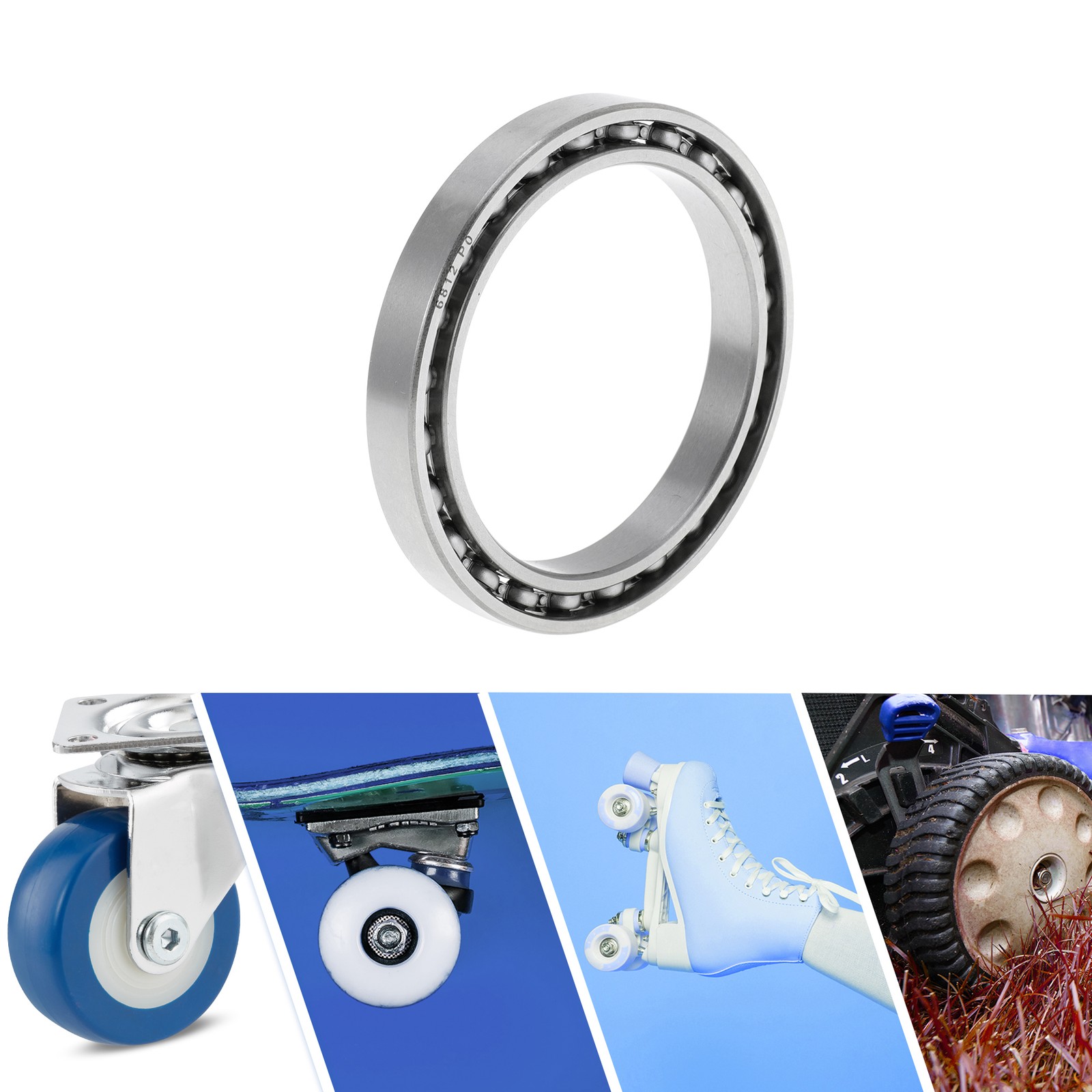 6812 Deep Groove Ball Bearings P0 60x78x10mm 1 Pc Scooter Skateboard Wheel