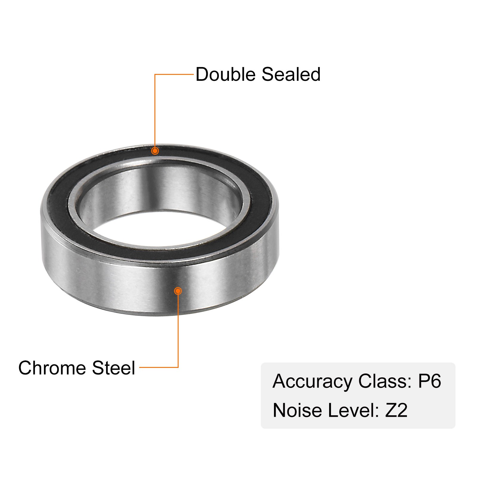 6700-2RS Deep Groove Ball Bearing,4pcs 10x15x4mm Z2 Bearings,Black