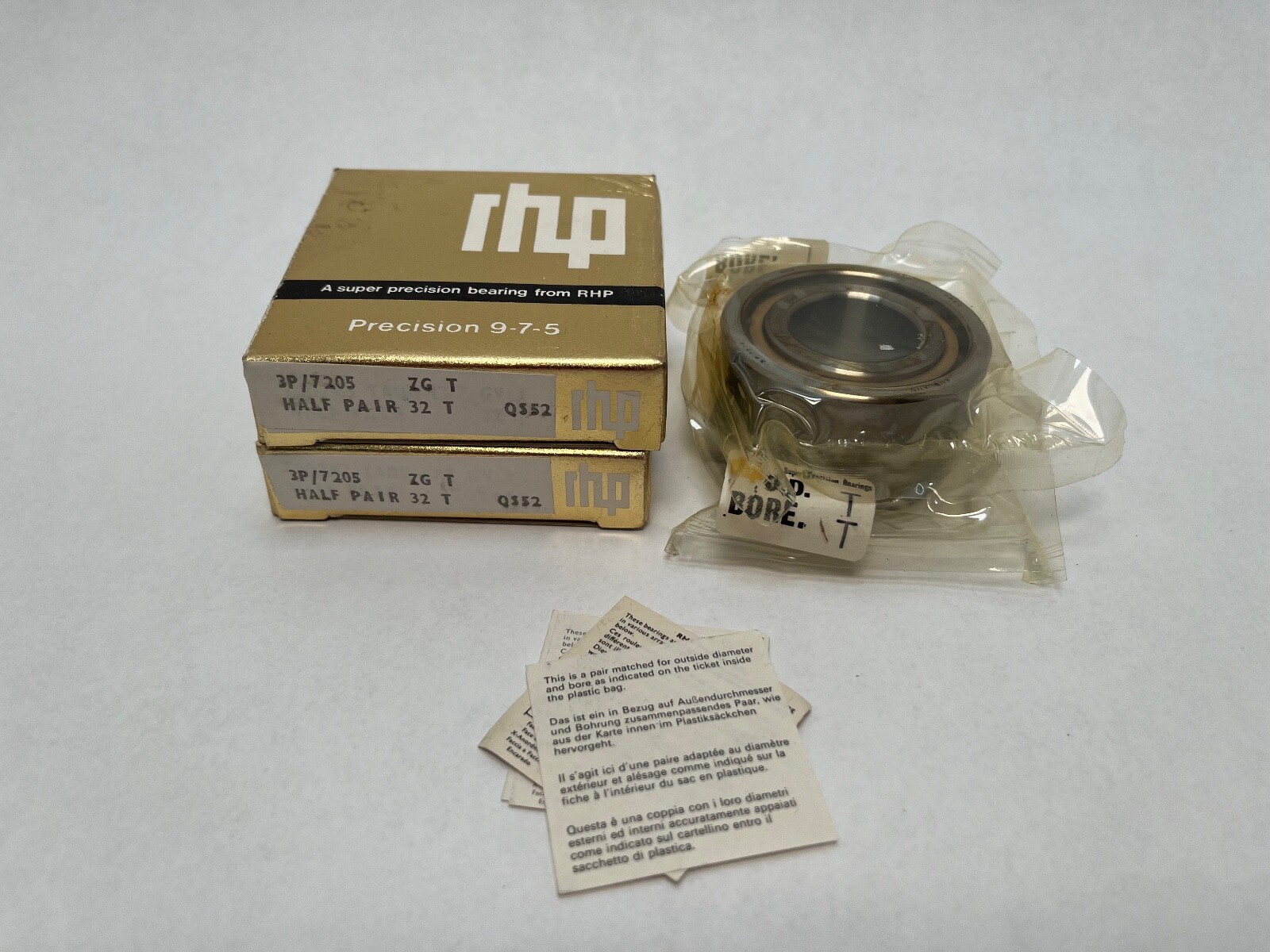 RHP 3P/7205 Bearing 25x52x15 mm 3P7205 3P-7205 7205 M/MB RS England 2 Pcs