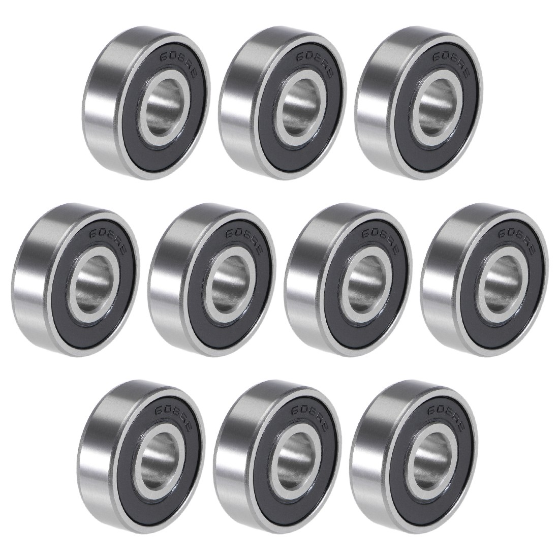 608-2RS Deep Groove Ball Bearings 8x22x7mm Double Seal 10pcs