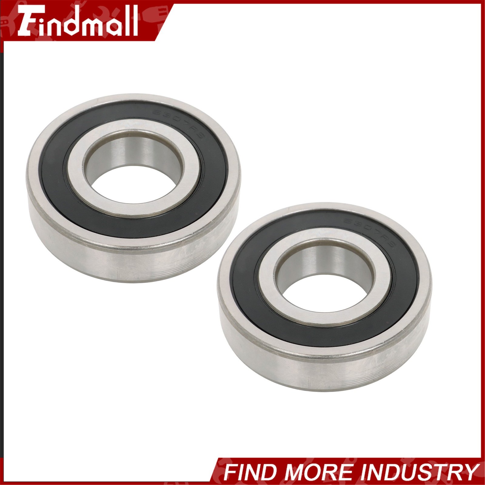 Findmall 6307-2RS Bearings 2 Pack 35x80x21mm Premium Rubber Seal Low Noise