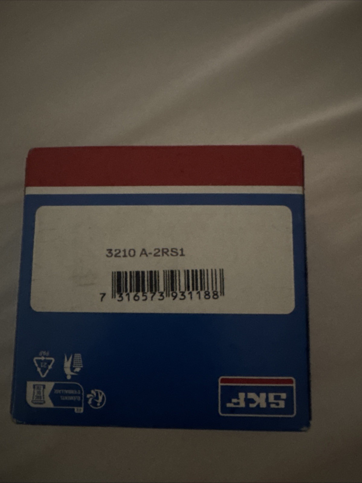 *FACTORY SEALED* SKF 3210 A-2RS1 Double Row Ball Bearing 1.969″ Bore + NIB
