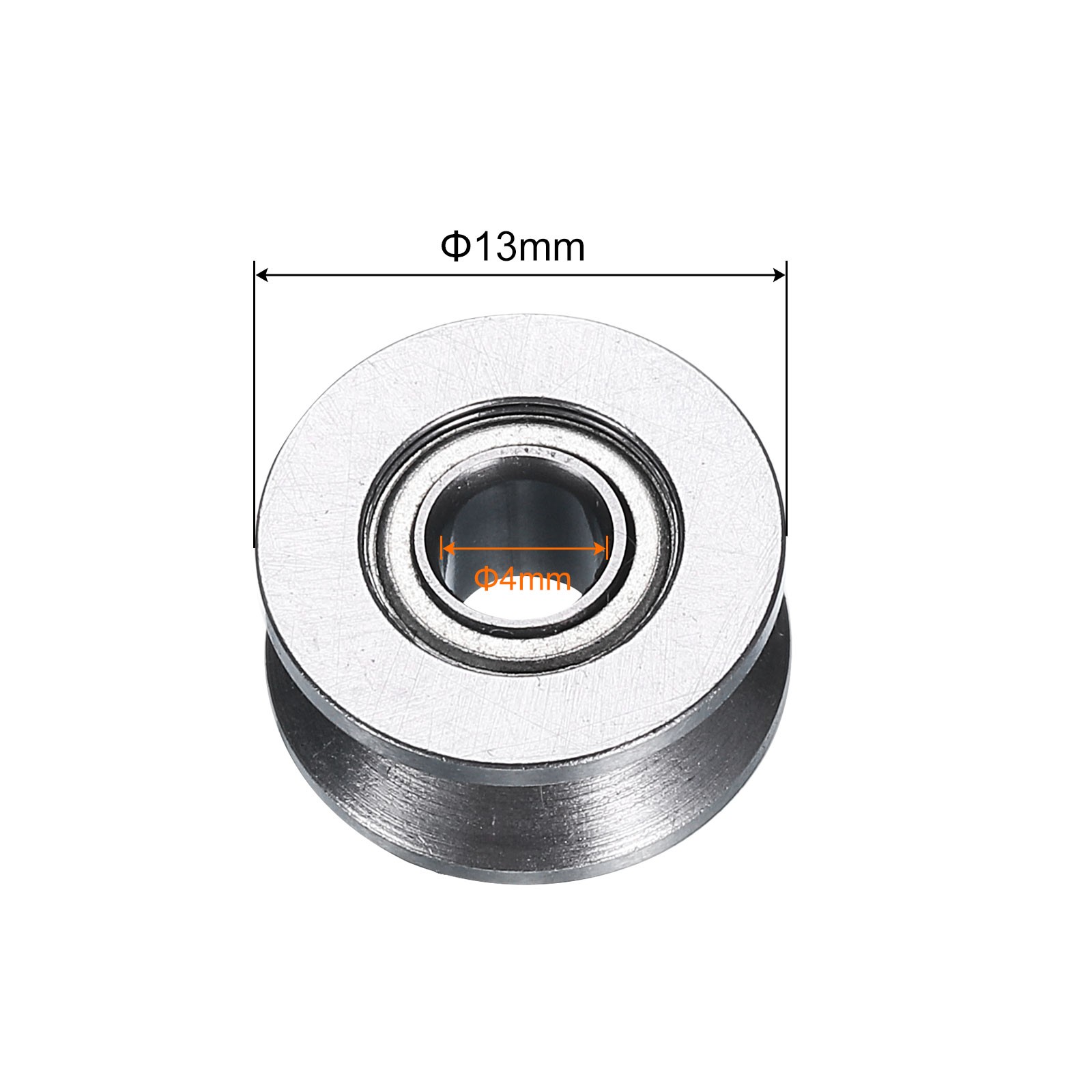 12pcs V624ZZ V Groove Guide Pulley Bearing 4x13x6mm Rail Ball Bearings Wheel