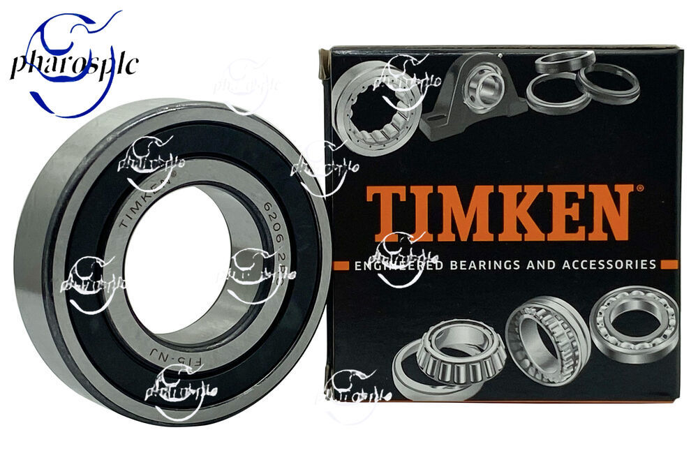 (2PACK) TIMKEN 6206-2RS 30X62X16MM Double Rubber Seal Bearings USA Brand
