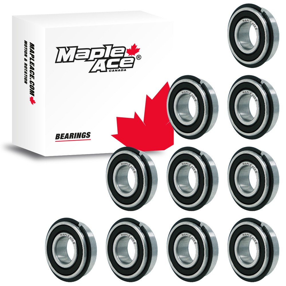 1622-2RSNR Ball Bearing w/Snap Ring 9/16″x1-3/8″x7/16″ Rubber Sealed (Qty 10)