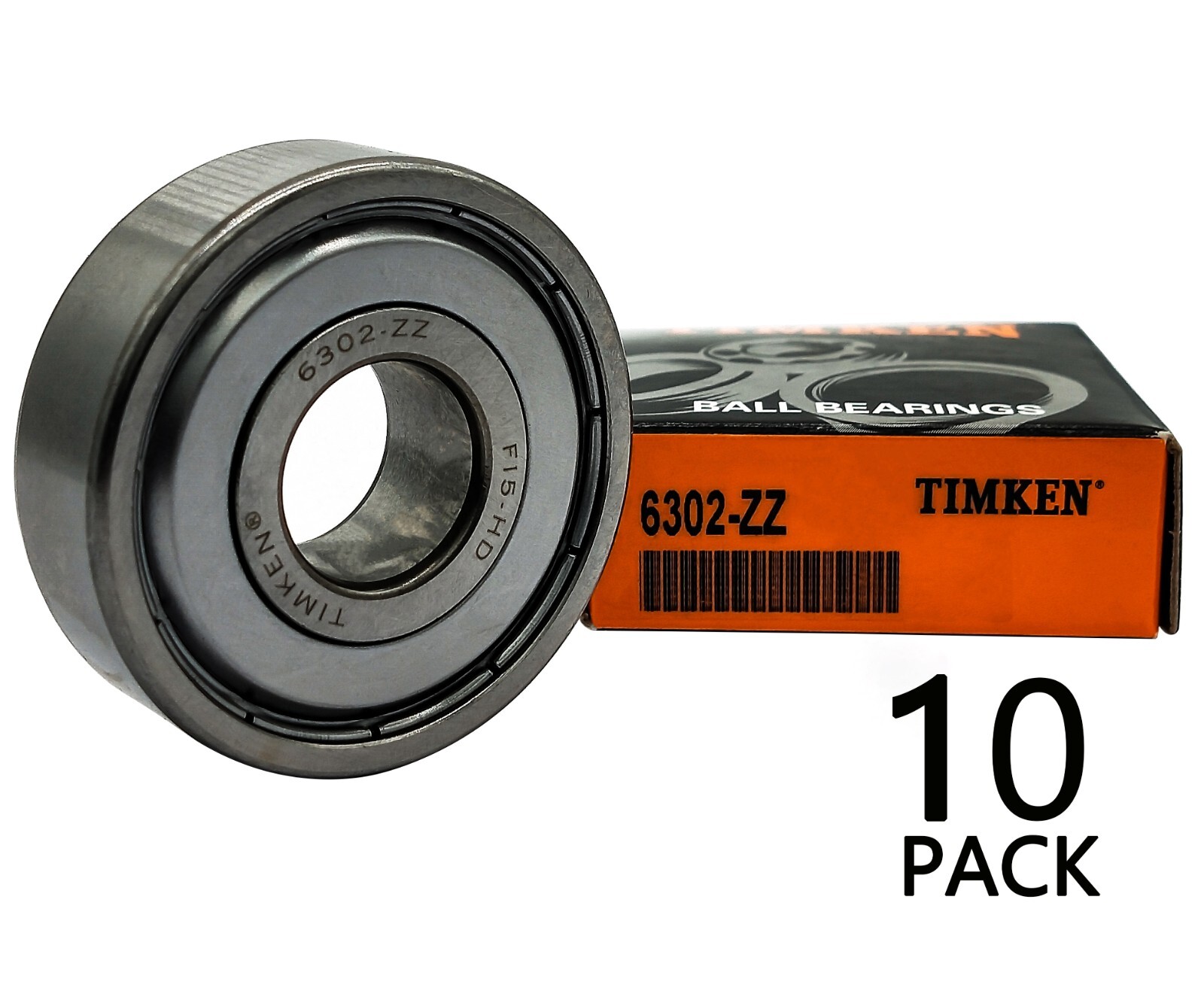 10PACK TIMKEN 6302-ZZ 15X42X13MM Double Metal Seal Bearings 6302ZZ 6302-2Z