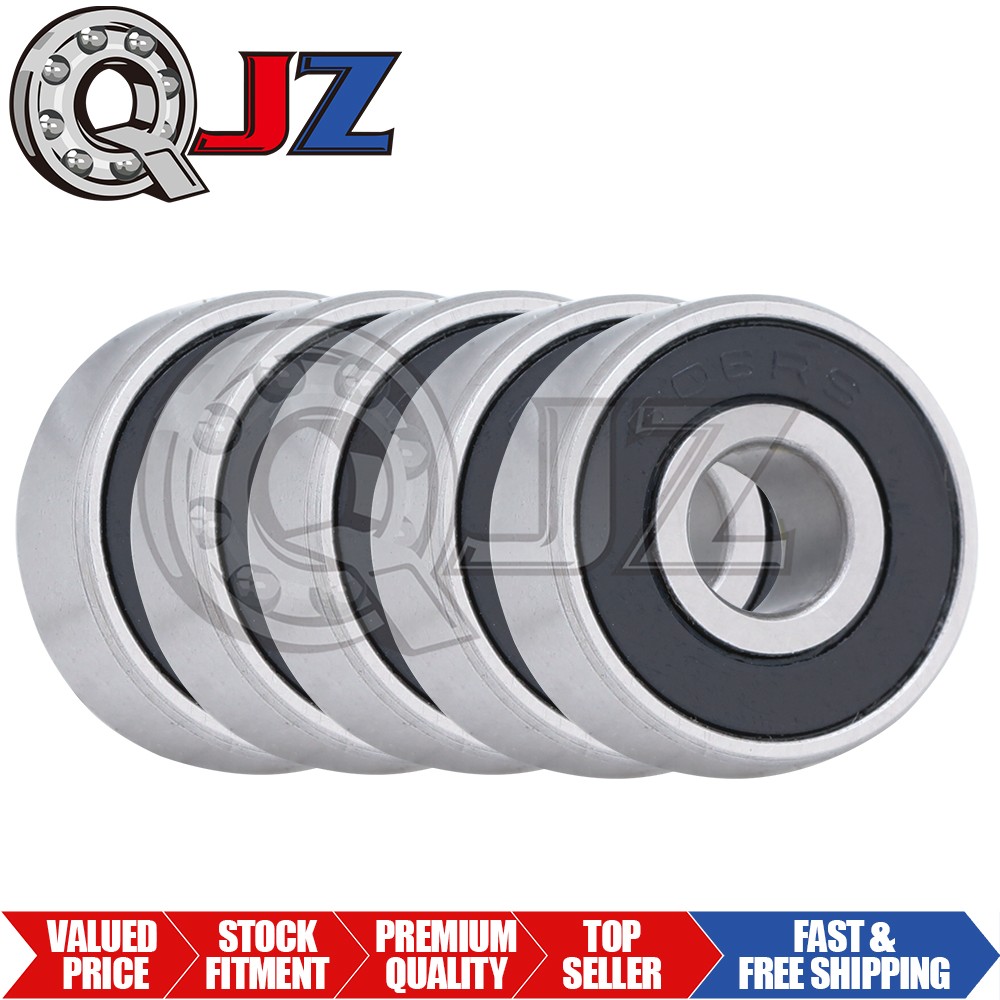 [Qty.5] 606-2RS Miniature Ball Bearing [6 mm ID x 17 mm OD x 6 mm W]