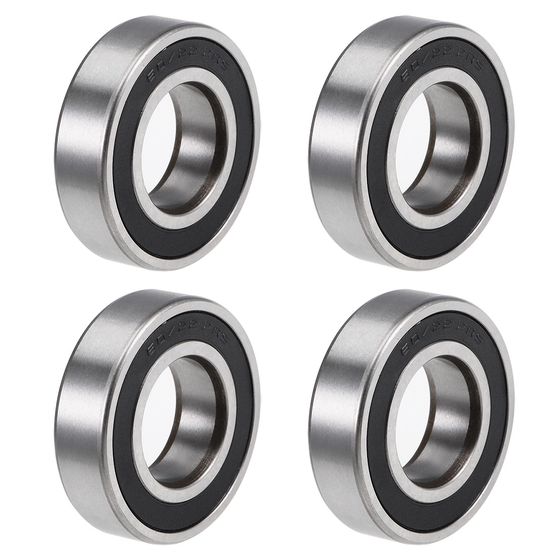 4 x 60/22-2RS Deep Groove Ball Bearings Z2 22x44x12mm Double Sealed Chrome Steel
