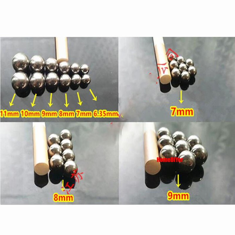 1kg Round Polished Steel Ball Diameter 6.35mm-12mm Smooth Iron Balls Metal Beads