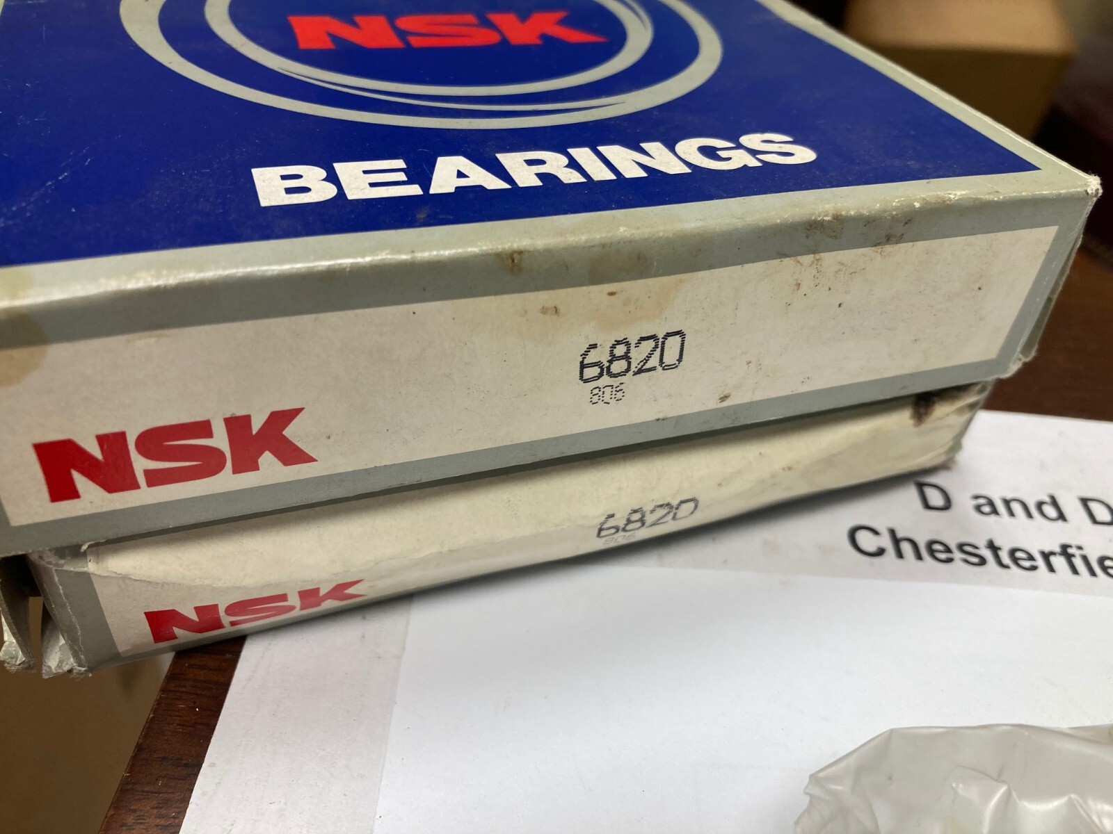 NSK 6820, Deep Groove Radial Ball Bearing, 100mm Bore, 125mm OD, 13mm W, ABEC1