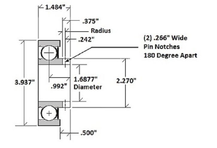Premium B1130-2 Conveyor Bearing 1.6877″ Bore w/Notched Inner Race MATHEWS Type