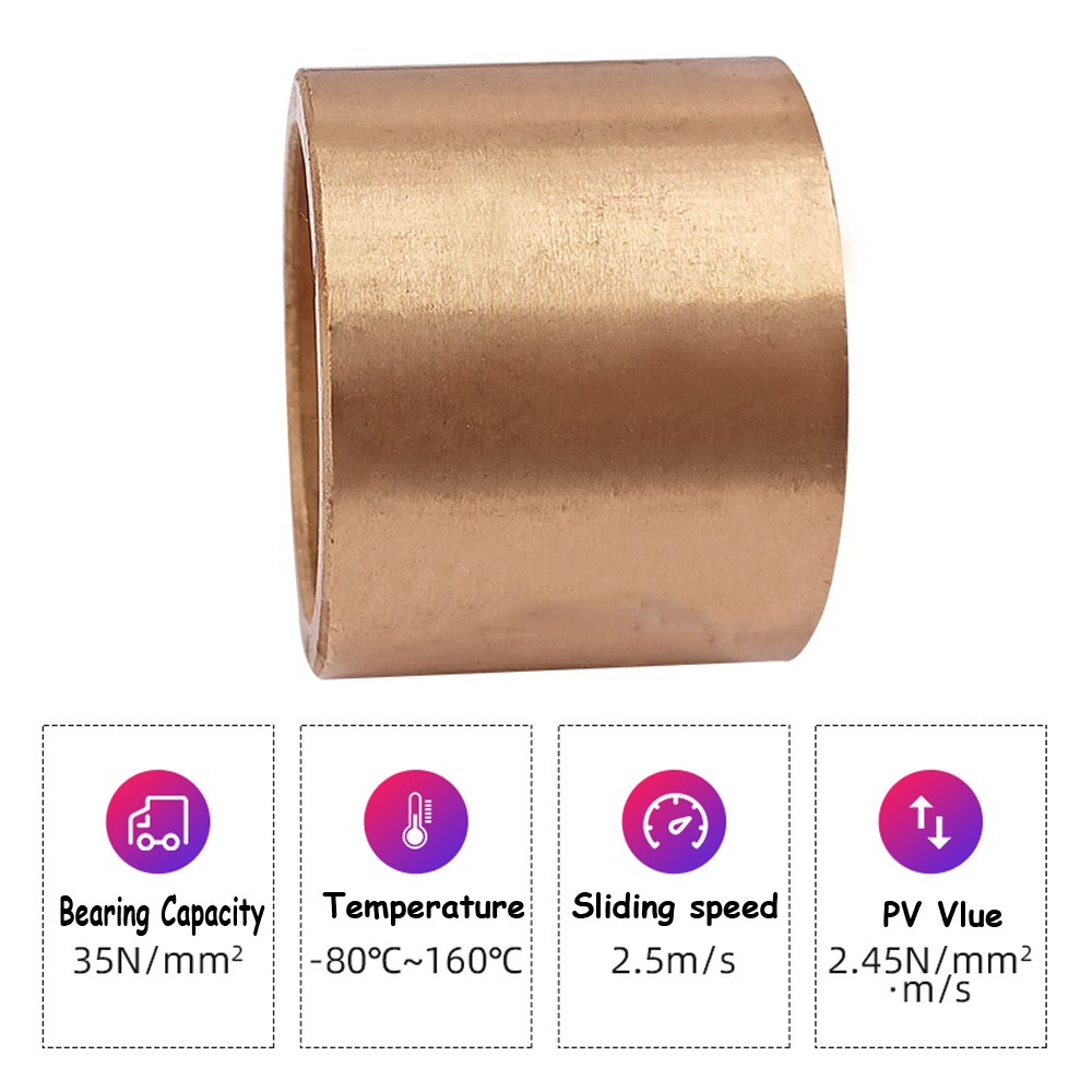 Metric Oilite Plain Bronze Sintered Bearing Bushes Series – Bore 3 mm to 60 mm