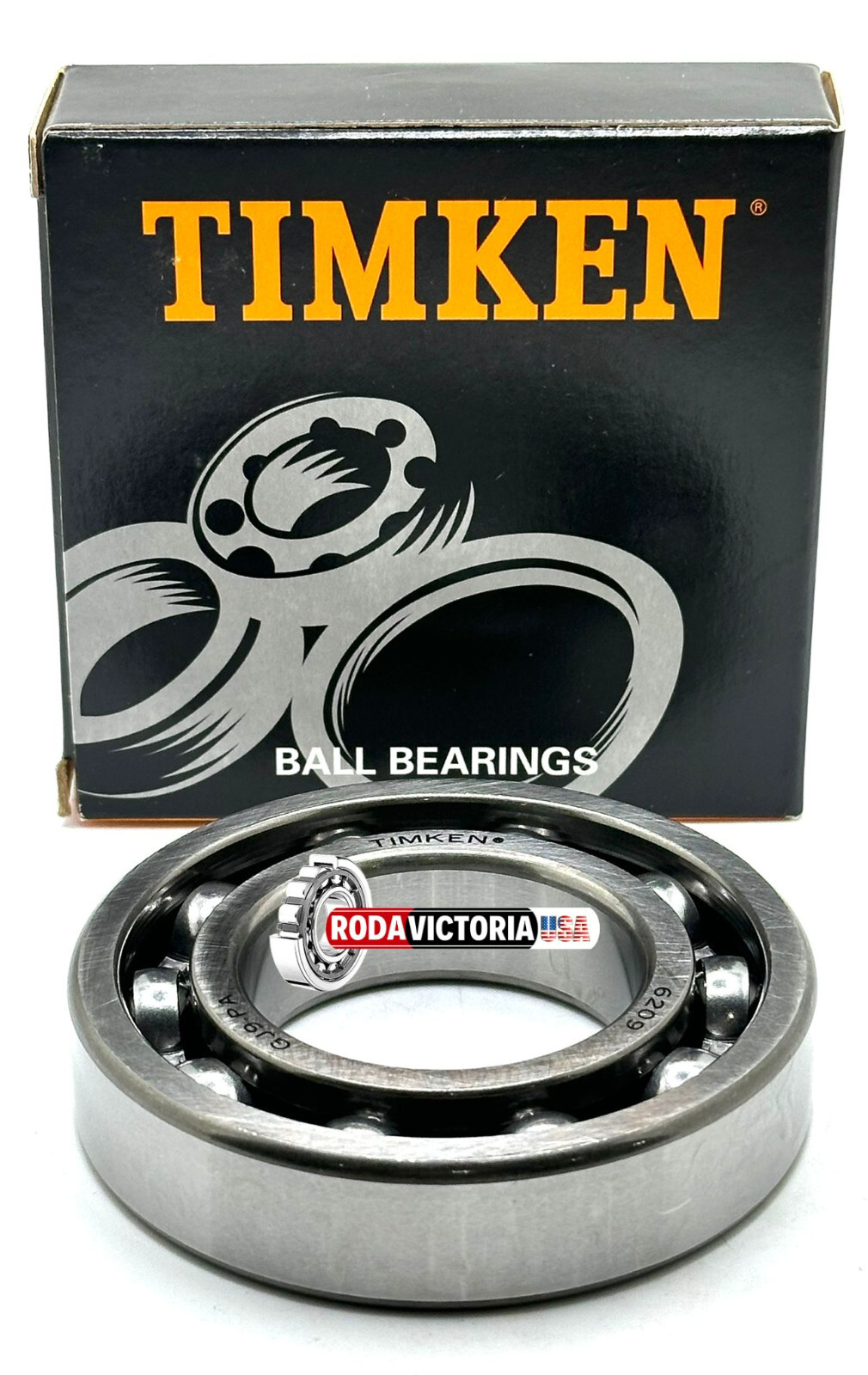 TIMKEN 6209 C3 DEEP GROOVE BALL BEARING, OPEN TYPE, NO SEALS 45x85x19mm