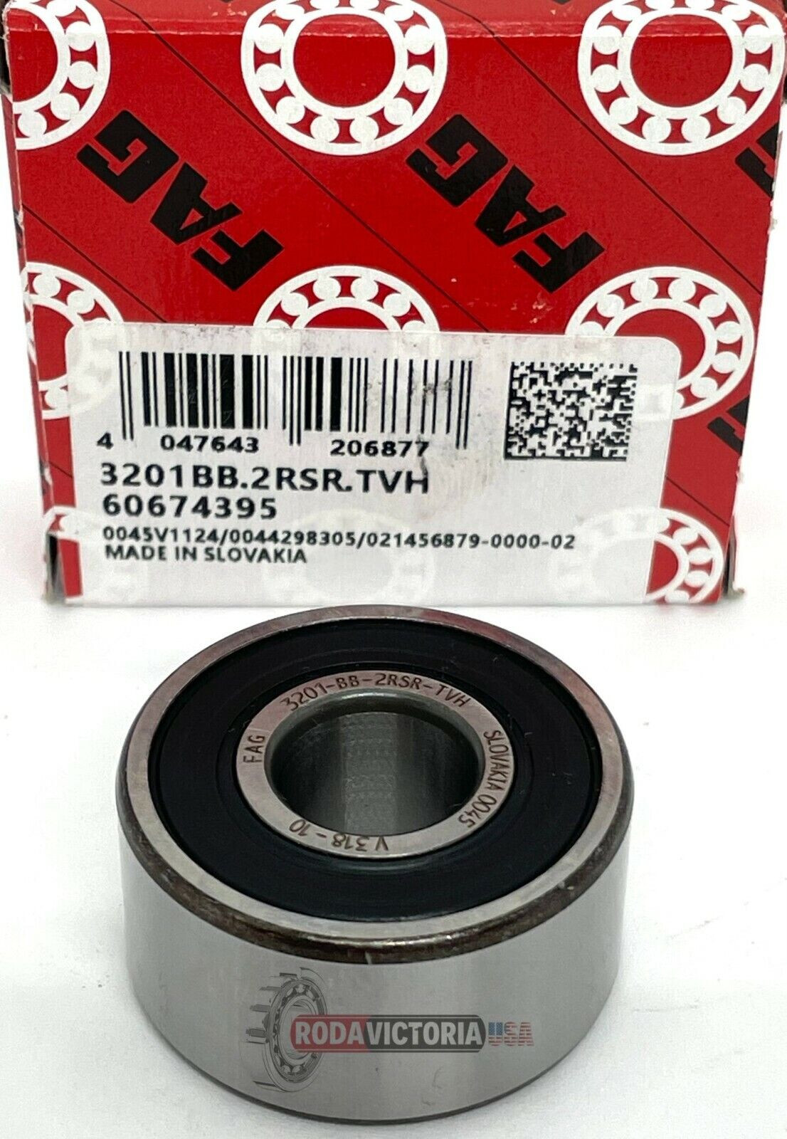 FAG 3201-BB-2RSR-TVH Double Row Angular Contact 12x32x15.9mm FAG
