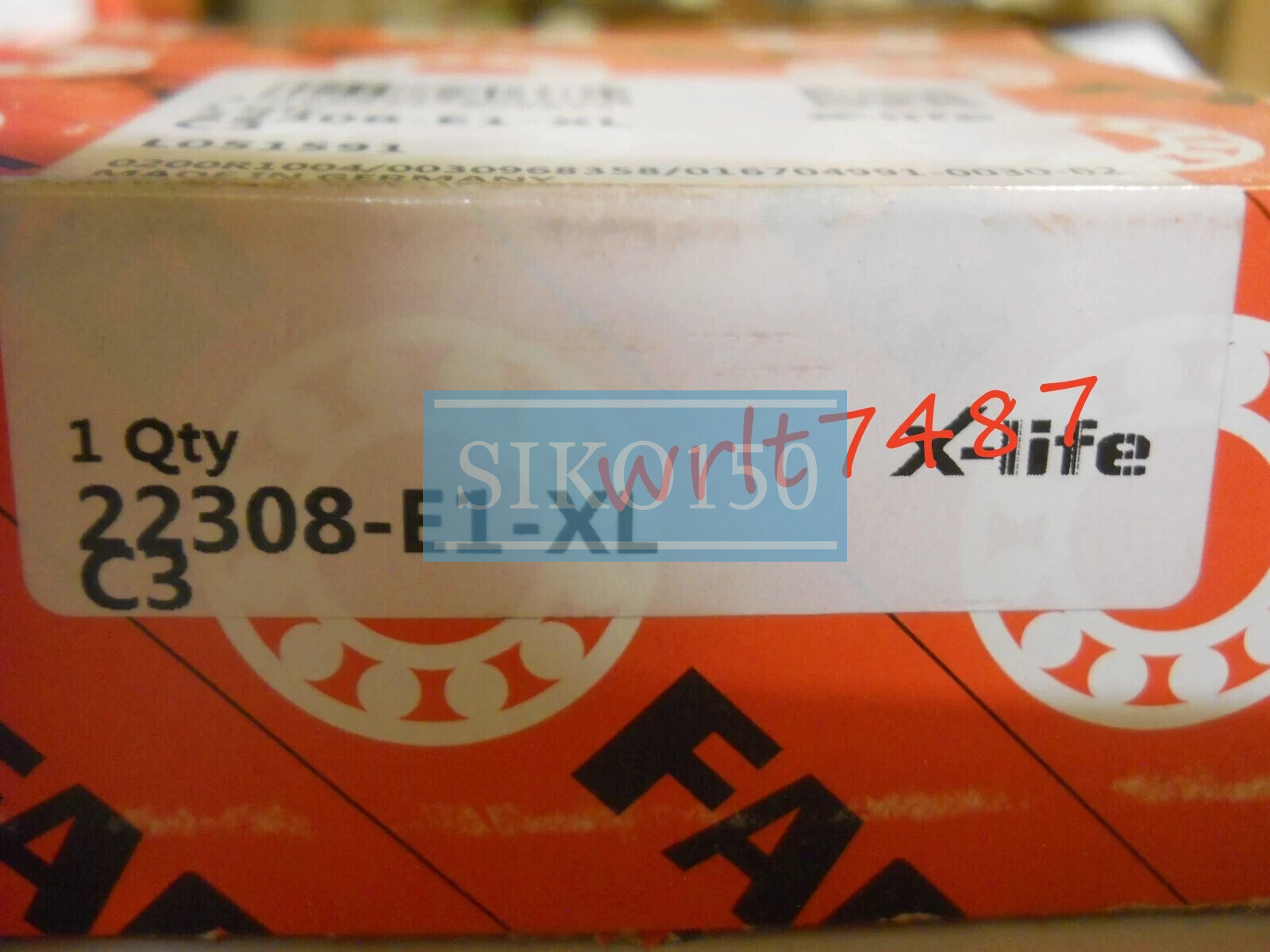 1PC NEW FAG 22308-E1-XL-C3 self-aligning roller bearing .