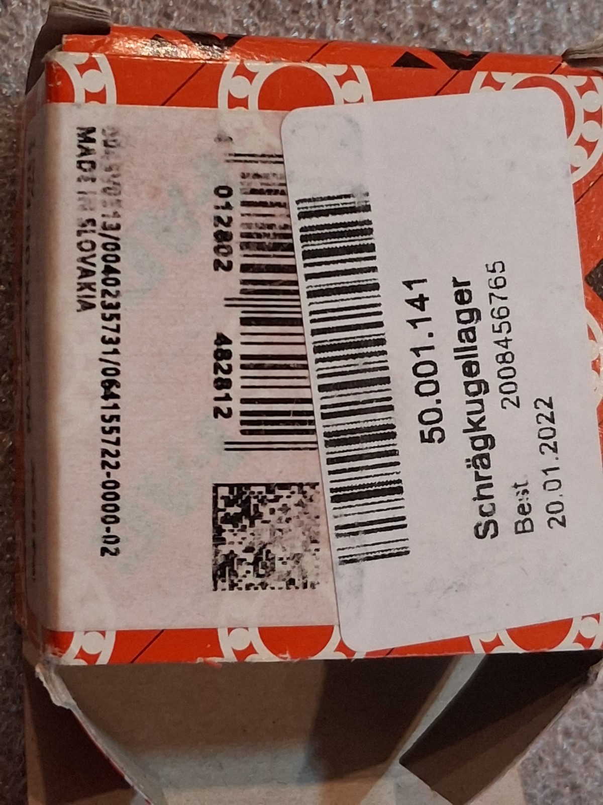 FAG Branded Bearing Part # 3303-BD-XL-2Z-TVH 17x47x22.2mm