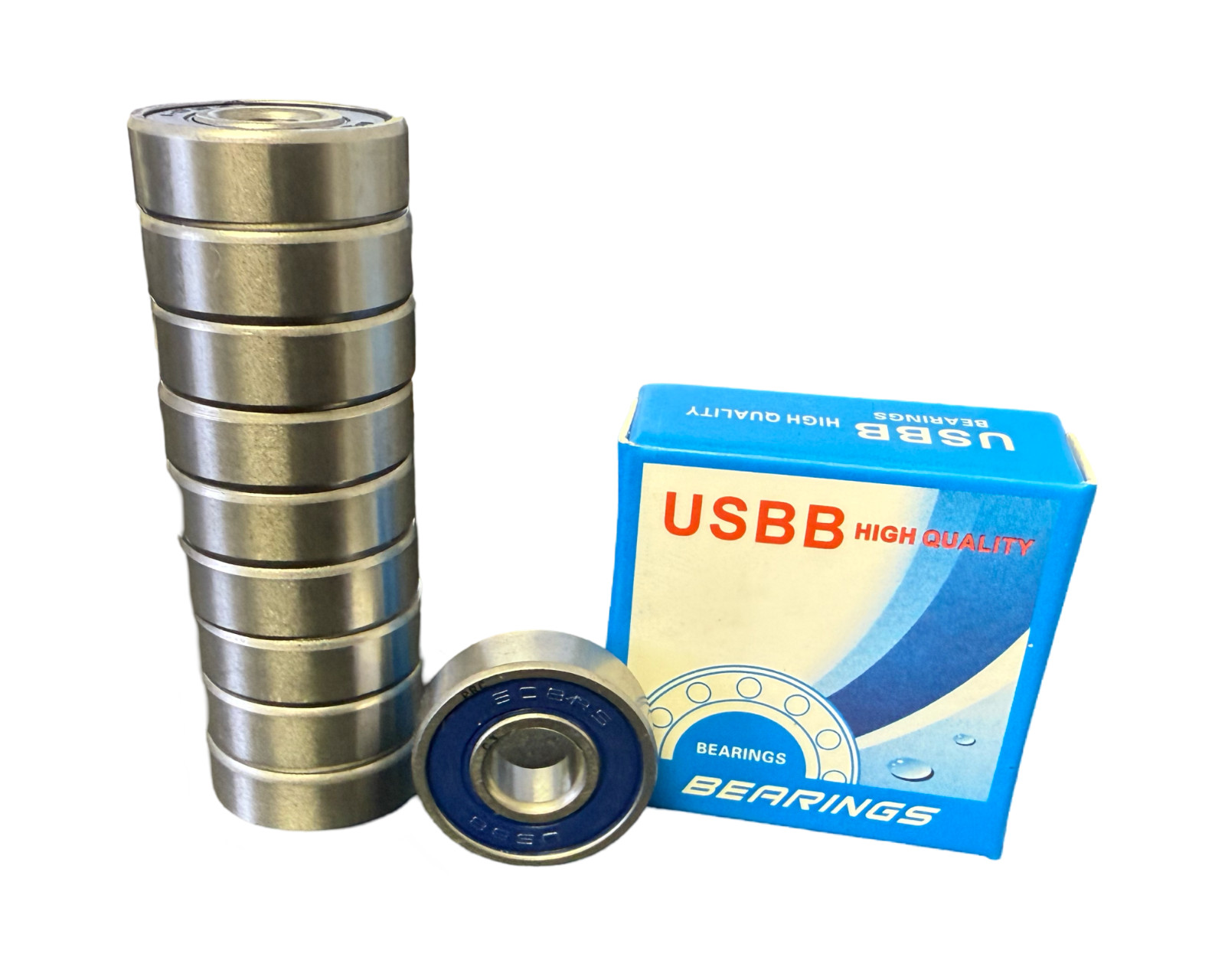 (10) 608-2rs C3 Premium Ball Bearing Sealed 8mm x 22mm x 7MM