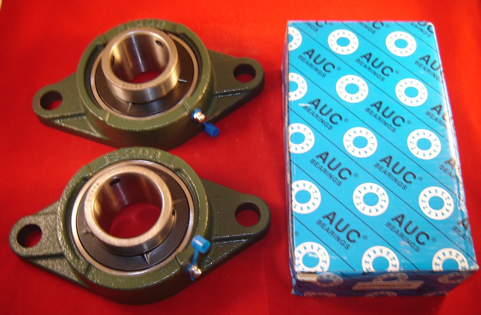 2 AUC UCFL208-24 Flange Bearing 1-1/2″ Bore 2-Bolt Cast Iron Unit UC208-24 FL208
