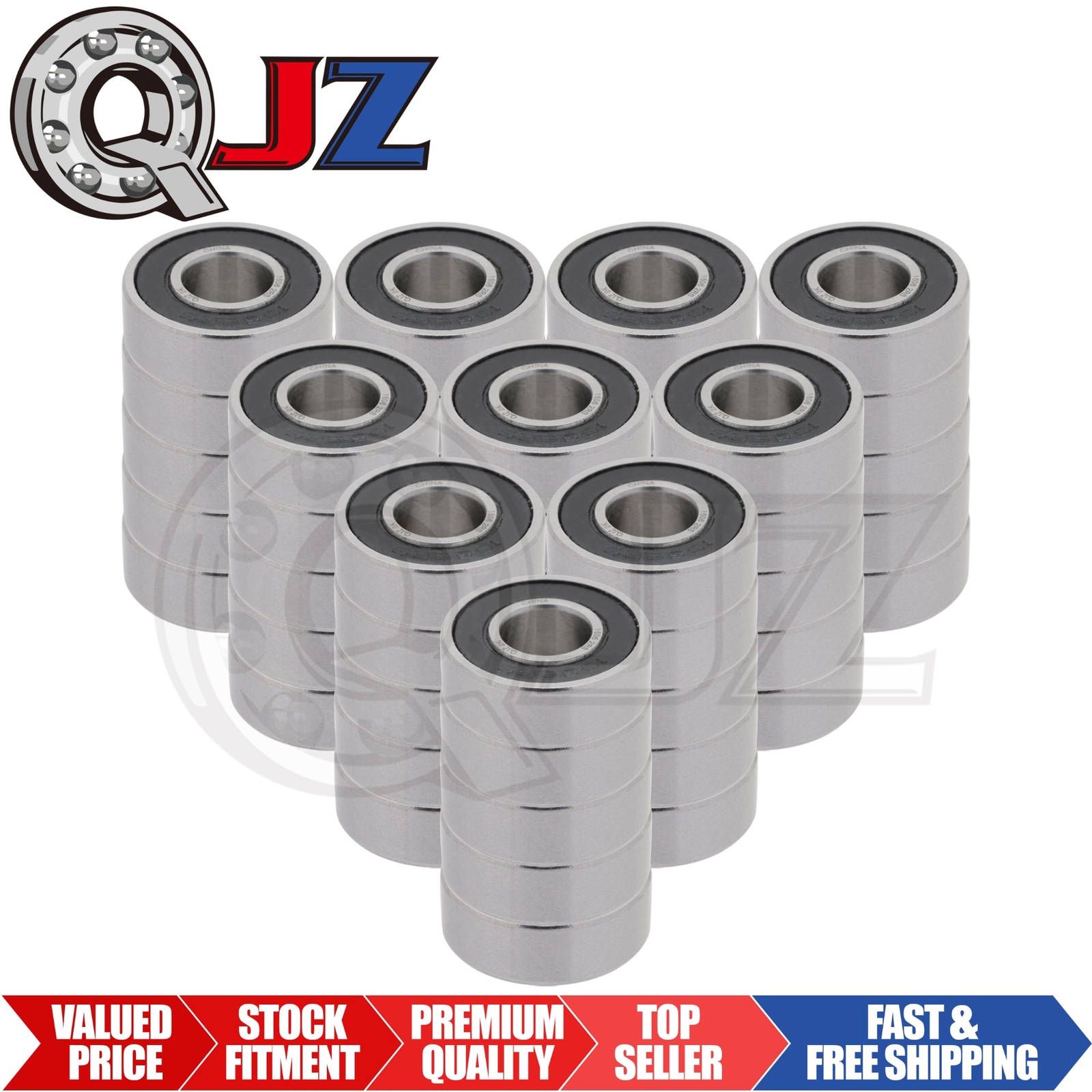 [Qty.50] 1606-2RS New Deep Groove/Radial Bearing [3/8″ ID x 29/32″ OD x 5/16″ W]