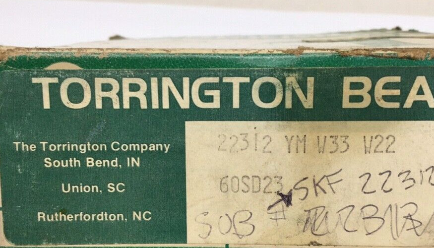 Torrington 22312YMW33W22 Spherical Roller Bearing 60mm Bore 130mm OD 46mm Width